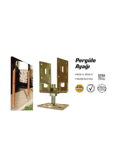 Pergüle Ayağı M16 (Vida Ayarlı) - Ücretsiz Kargo