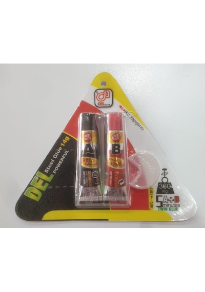 Del Glue Ikiz Metal Iran Yapıştırıcı 10'Lu Paket Çelik Demir Fa