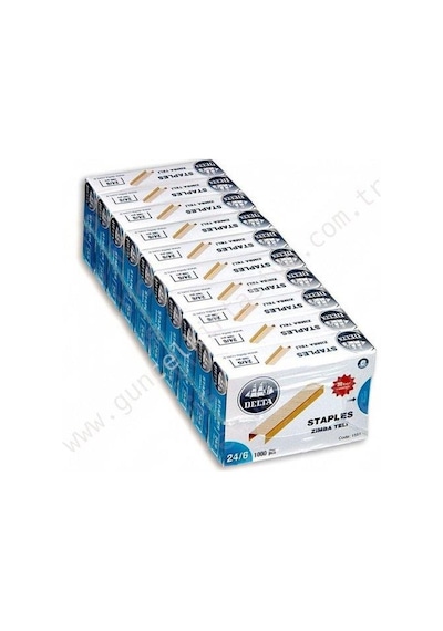 Delta No 24/6 Zımba Teli Bakır 10x1000’li Paket