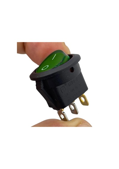 Ic-131 Yuvarlak Işıklı Anahtar On-off 3p Yeşil