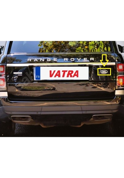 Range Rover 5.0 V8 2013-2020 Uyumlu Range Rover Gri Bagaj Yazısı Ve Land Rover Bagaj Arması