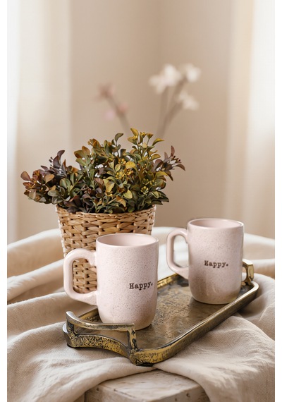 Keramika Happy Formart Kupa 11 Cm 2 Adet 22342 Krem