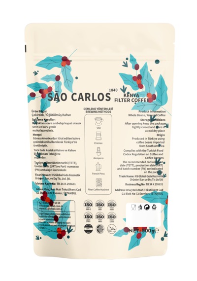 Kenya Filtre Kahve 500 Gr Kenya Nyeri Aa Single Origin Çekirdek