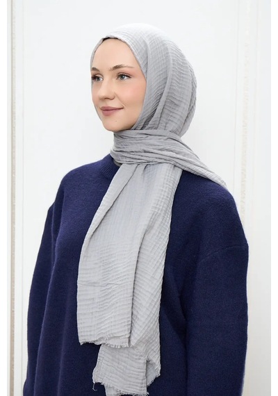 Deserto Fashion Müslin Şal-3614 gri