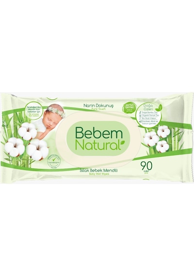 Bebem Natural Islak Bebek Mendili/ Yenidoğan 90 Yaprak 48 Li 48'li Set