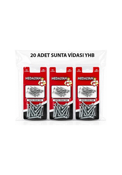 Medalyan Dl-03 Sunta Vidası 3,5x35 - 20 Adet- 12'li Paket Diğer