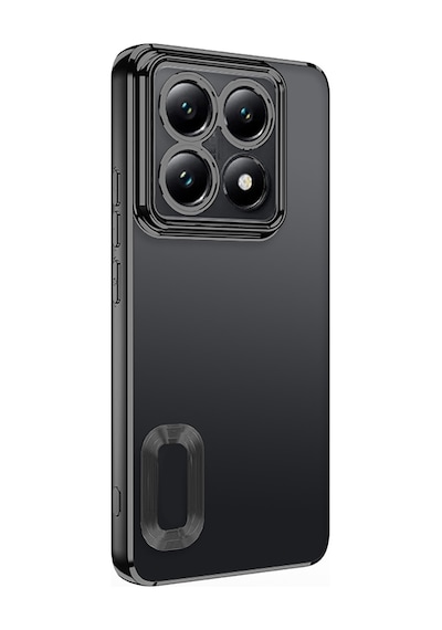 Xiaomi 14t Pro Kılıf Kamera Korumalı Logo Gösteren Zore Omega Kapak Siyah