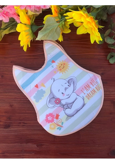 Story Baby Desenli Bağlamalı Önlük Fil