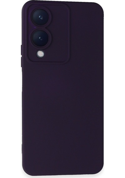 Vivo Y17s Uyumlu Kılıf Nano İçi Kadife Silikon - Mor