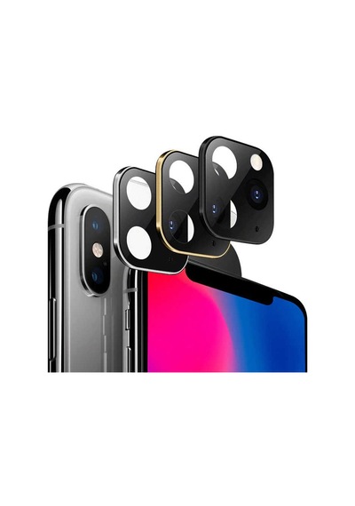 Apple Uyumlu iPhone X CP-03 Zore 11 Pro Max Kamera Lens Dönüştürücü-Gri Gri