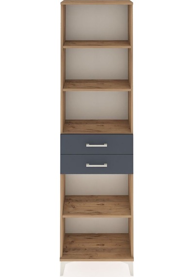 Arges Dolap 4 Raflı 2 Çekmeceli 60x30x221 Çam-antrasit Çam