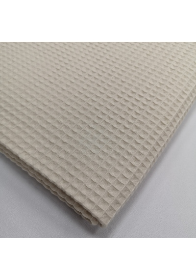 Waffle Pike Bornozluk Kumaş 100% Pamuk W-02 Ekru