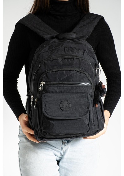 Orta Boy Sırt Çantası Ultra Hafif Çok Cepli Unisex Siyah Model: 571-3j - Siyah