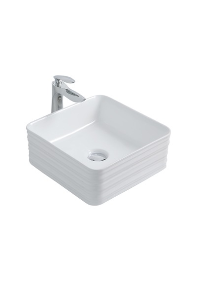Paluci Arte White Kare Lavabo Sırlı