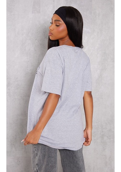 Colarado 1995 Süprem T-shirt - Gri Baskılı Oversize Bisiklet Yaka Kısa Kol Tişört Gri