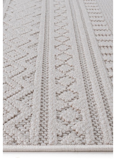 İskandinav Modern Tasarım Sisal Bukle Özel Ölçü Salon Oturma Odası Koridor Halısı Krem Geokrem