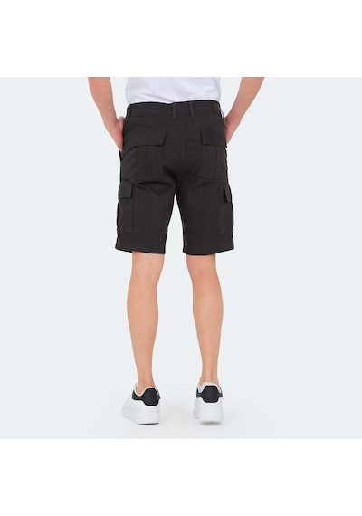 Slazenger EARNINGS Erkek Cepli Kargo Koyu Gri Şort