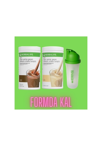 Herbalife Formül 1 Shake Karışım Seti Çikolata Vanilya 550 Gr Shaker