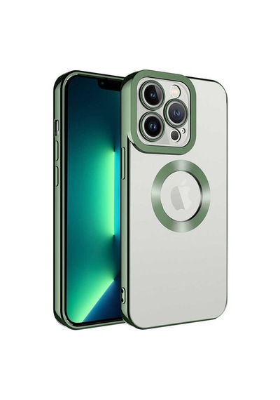Apple iPhone Uyumlu 15 Pro Darbeye Dayanıklı Kamera Korumalı Silikon Kılıf Yeşil