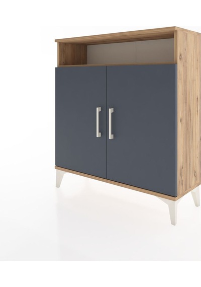 Arges Şifonyer 3 Raflı 2 Kapaklı 88x30x96 Çam-antrasit Çam
