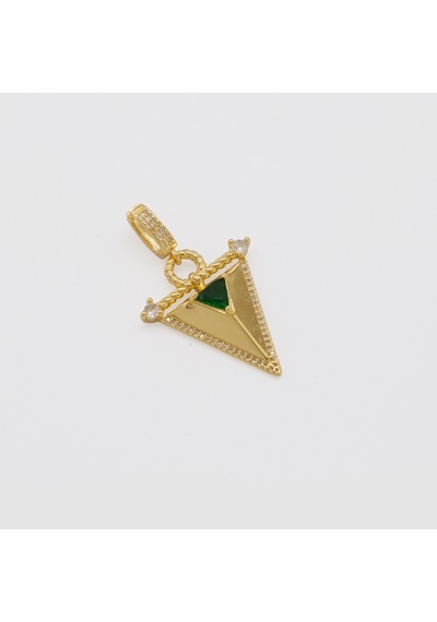 Ferizz Ajda Charm Çelik Altın Kaplama Kadın Üçgen Model-chr-106 Gold