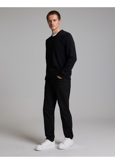 Pierre Cardin Siyah Regular Fit %100 Pamuk Bisiklet Yaka Sweatshirt 50331600-vr046