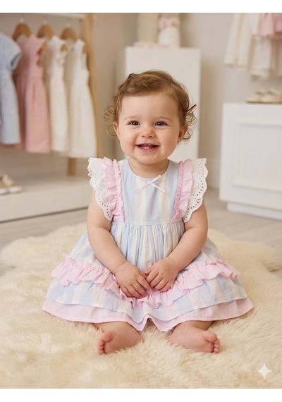 Babydoll Elbise Cumino Ekru Çok Renkli