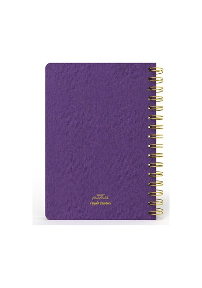 Melimelek Kareli Defter Mor Bez Ciltli - Ceyda Düvenci Mor