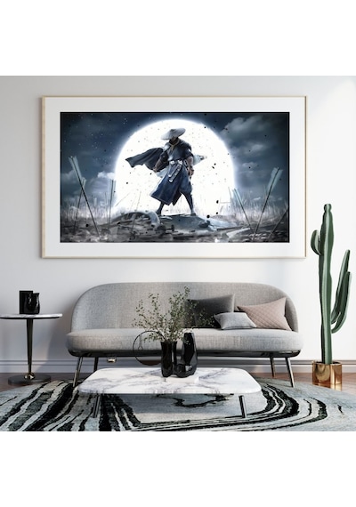 Samuray Woman Keskin Kılıc 90x57 8684660336246 Pvc Çerçevesiz Tablo