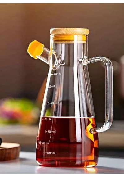 Cambu Vakumlu Bambu Kapaklı 900 Ml Borosilikat Cam Tekli Yağlık Sirkelik Yağdanlık Diğer