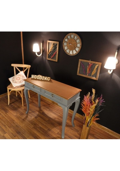 Wooding 100 Cm Çekmeceli Masif Gri Naturel Dresuar (548587869) Gri