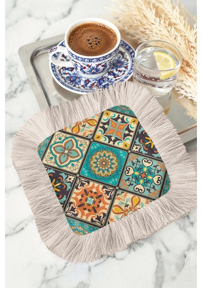 Oriental Lüks Mozaik Saçaklı Sunum Peçetesi - Akdeniz Bohem Mint Yeşili Bardak Altlığı Mendil Canlı Arduvaz Gri Oriental Lüks Mozaik Saçaklı Sunum Peçetesi - Akdeniz Bohem Mint Yeşili Bardak Altlığı Mendil Canlı Arduvaz Gri