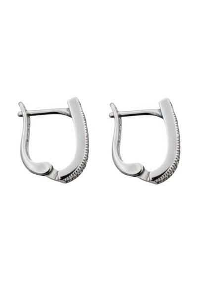Oya Silver Markazit Taşlı Gümüş Kadın Halka Küpe 1.8x1.7cm Oyshk022