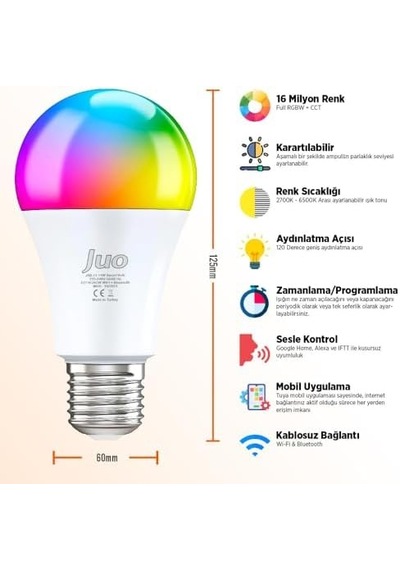 Lumex Akıllı Ampul 11w Led Rgb Wifi & Bluetooth