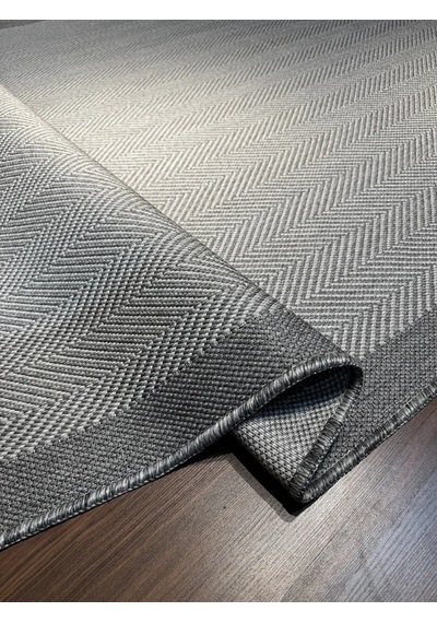 Mess Modern Dekoratif Yumuşak Dokulu Sisal Halı 3939 Gri Antrasit Çok Renkli