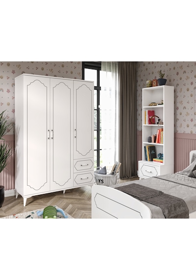 Hayal Modern Genç Odası Takımı Beyaz - 4 Parçalı Beyaz