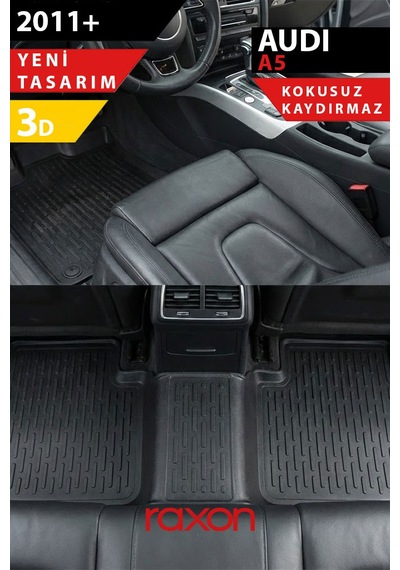 Audi A5 2011+ 3d Havuzlu Paspas Tam Uyumlu Su Geçirmez, Kaymaz