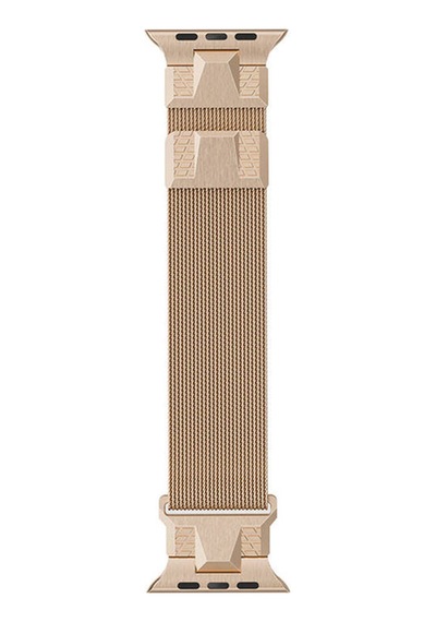 Apple Uyumlu Watch Ultra 49mm Akav Krd-107 Metal Hasır Kordon-siyah