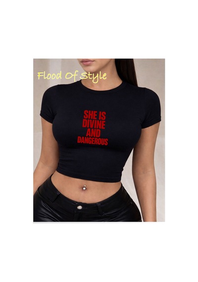 Flood Of Style Siyah Babby Tee Sheıs Özel Tasarım