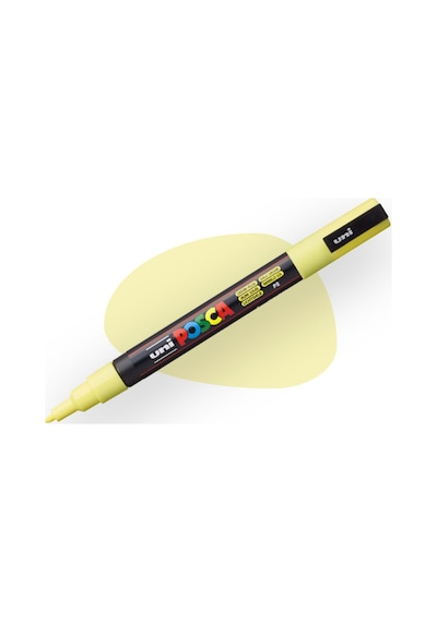 Uni-ball Posca 0.9-1.3 Su Bazlı Boyama Markörü Güneş Sarısın Pc-3m