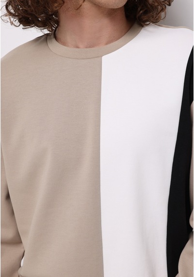 Colin's Colins Comfort Fit Erkek Bej Sweatshirt Cl1075322 Q1.v2 San Sari Colin's Colins Comfort Fit Erkek Bej Sweatshirt Cl1075322 Q1.v2 San Sari