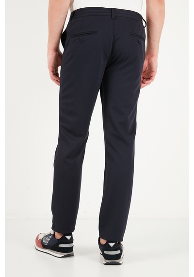 Buratti Regular Fit Düz Paça Bağlamalı Pantolon Erkek Pantolon 6843700 Lacivert