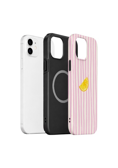 Apple iPhone Uyumlu 11 Vorian Çift Katmanlı Magsafe Kılıf Pink Lemon Drop