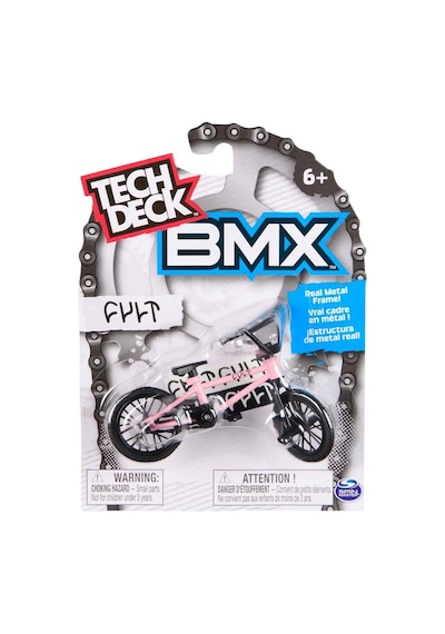 Tech Deck Bmx Bisikleti Cult Pembe Gerçek Metal Çerçeve Parmak Bisiklet Oyuncak Model 12