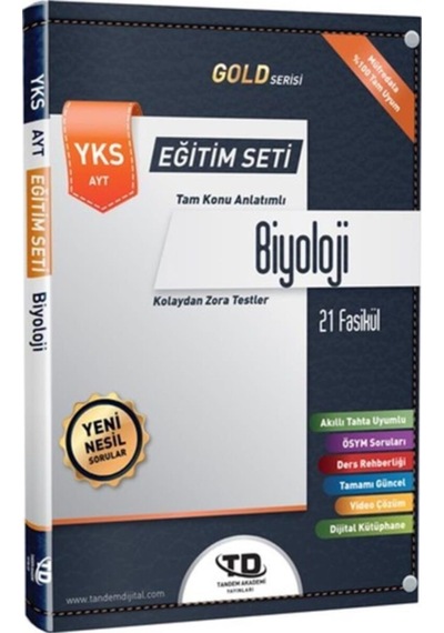Gold Serisi Biyoloji Yks Ayt 21 Fasikül Eğitim Seti