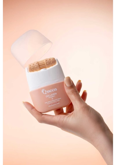 Kolajen + C Vitamini Yüz Boyun Dekolte Kremi Masaj Başlıklı Sıkılaştırıcı 40 Ml
