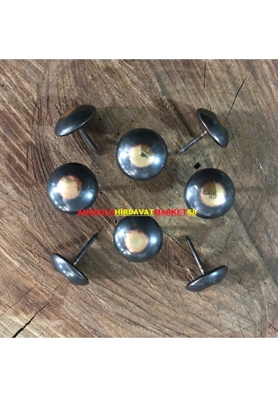 Bardet Kabara Raptiye Koltuk Çivisi Antik Siyah Çap 16 MM 30Adet