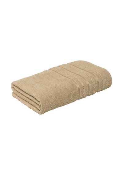 Bej Banyo Havlusu Tekli Dora 90x150 Cm Yüksek Emici Bej