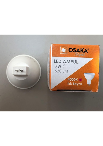 10 Adet Osaka 220v 7w 630 Lümen 4000 Kelvin Ilık Beyaz Mr 16 Led Spot 1