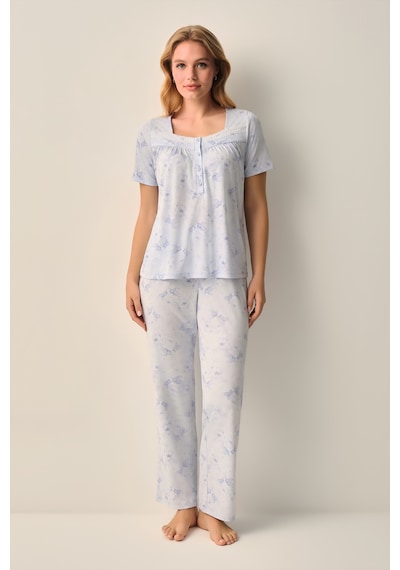 Suwen Rowena Pijama Takımı Sh26619660348 Mavi